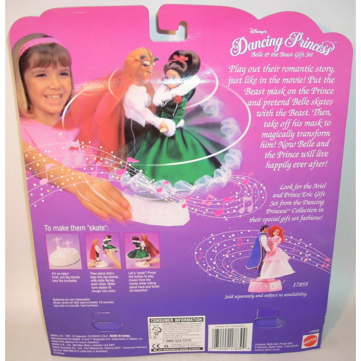 Disney`s Dancing Princess Belle The Beast Mattel 17839 Gift Set 1997