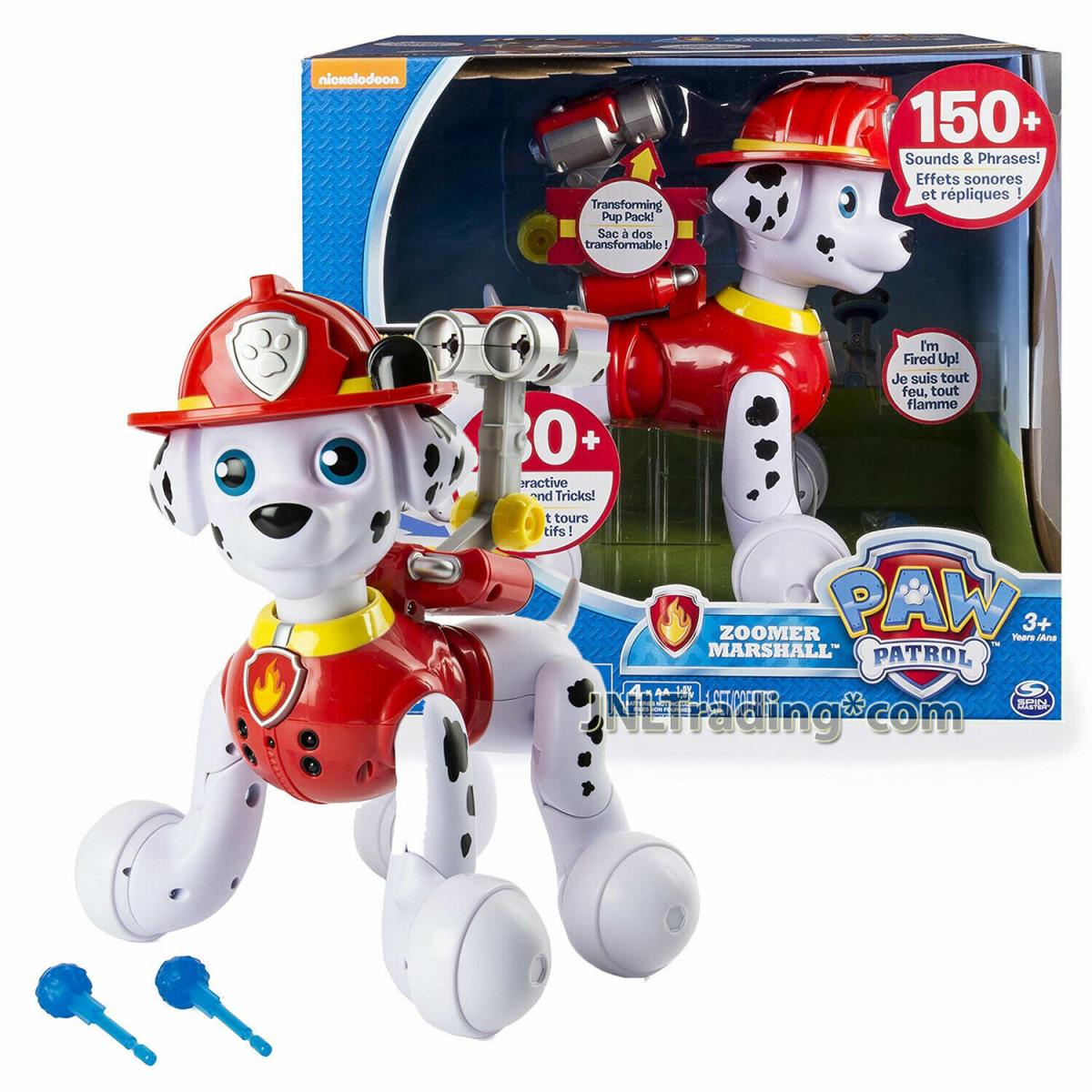 Zoomer Marshall Paw Patrol Fire Fighters Robot Toy Dog Cao Spin Master Brinquedo - Multicolor