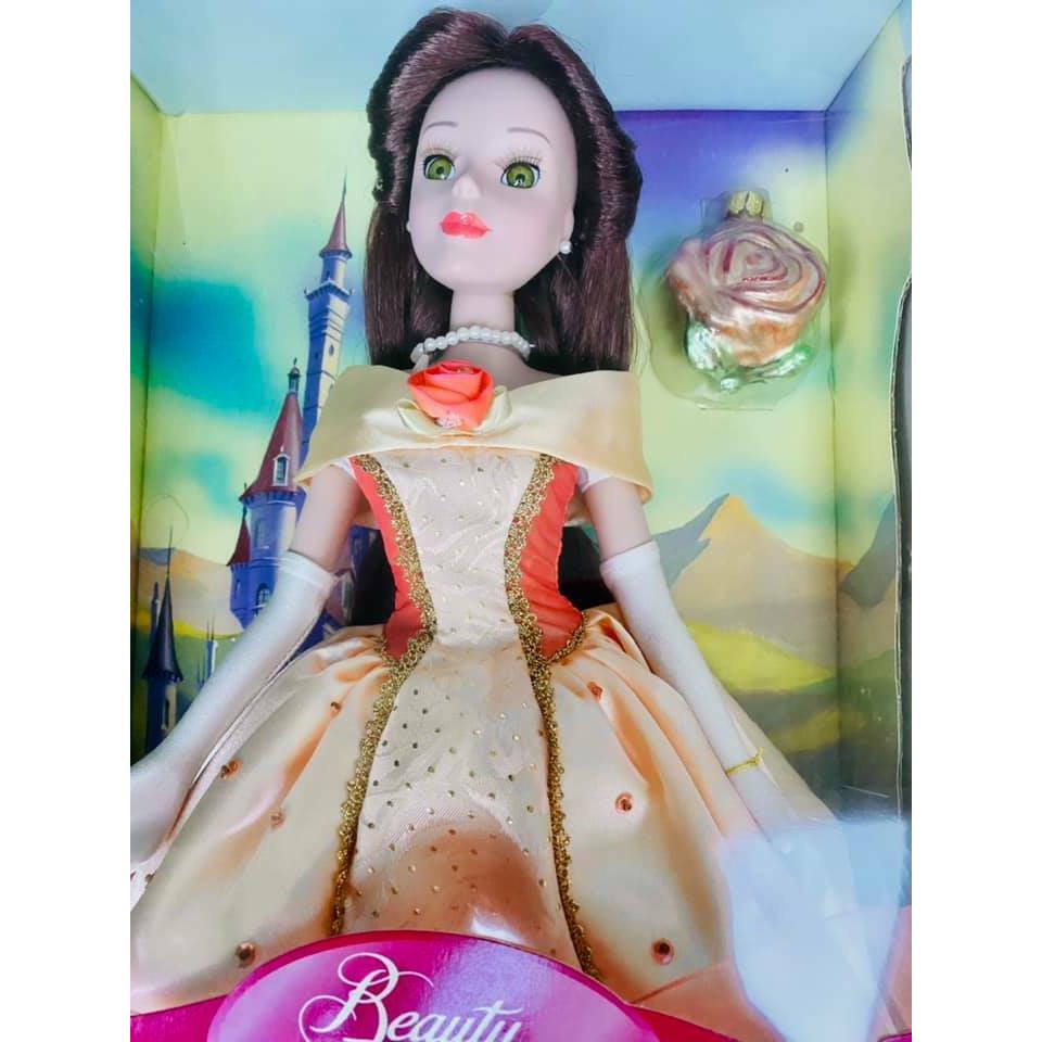 Holiday Disney Princess Brass Key Porcelain Keepsake Doll Belle