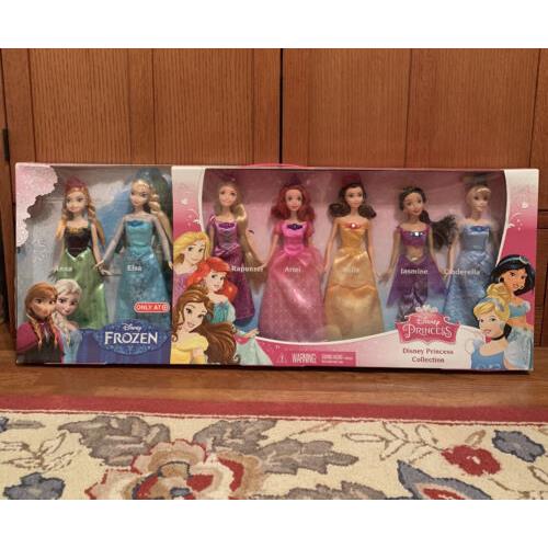 Mattel Disney Princess Collection 7-Pack - Anna Elsa 2015 Target Exclusive Read