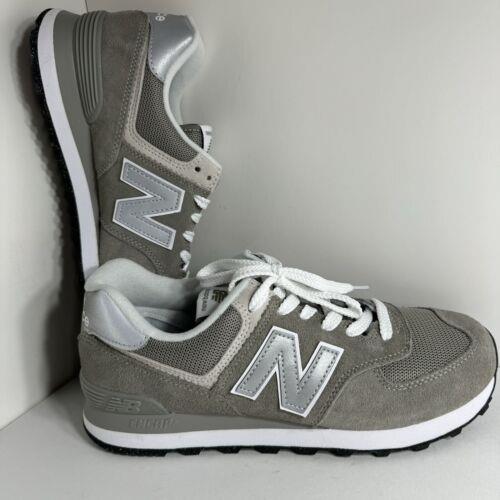 Women`s New Balance 574 Core Shoes Grey White Men s 9.5 WL574EVG New