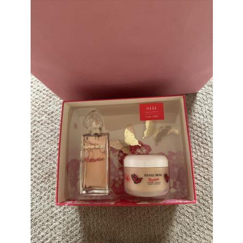 Hanae Mori-hanae Perfume Gift Set Edp 3.4 OZ+8OZ Body Cream Boxed Set