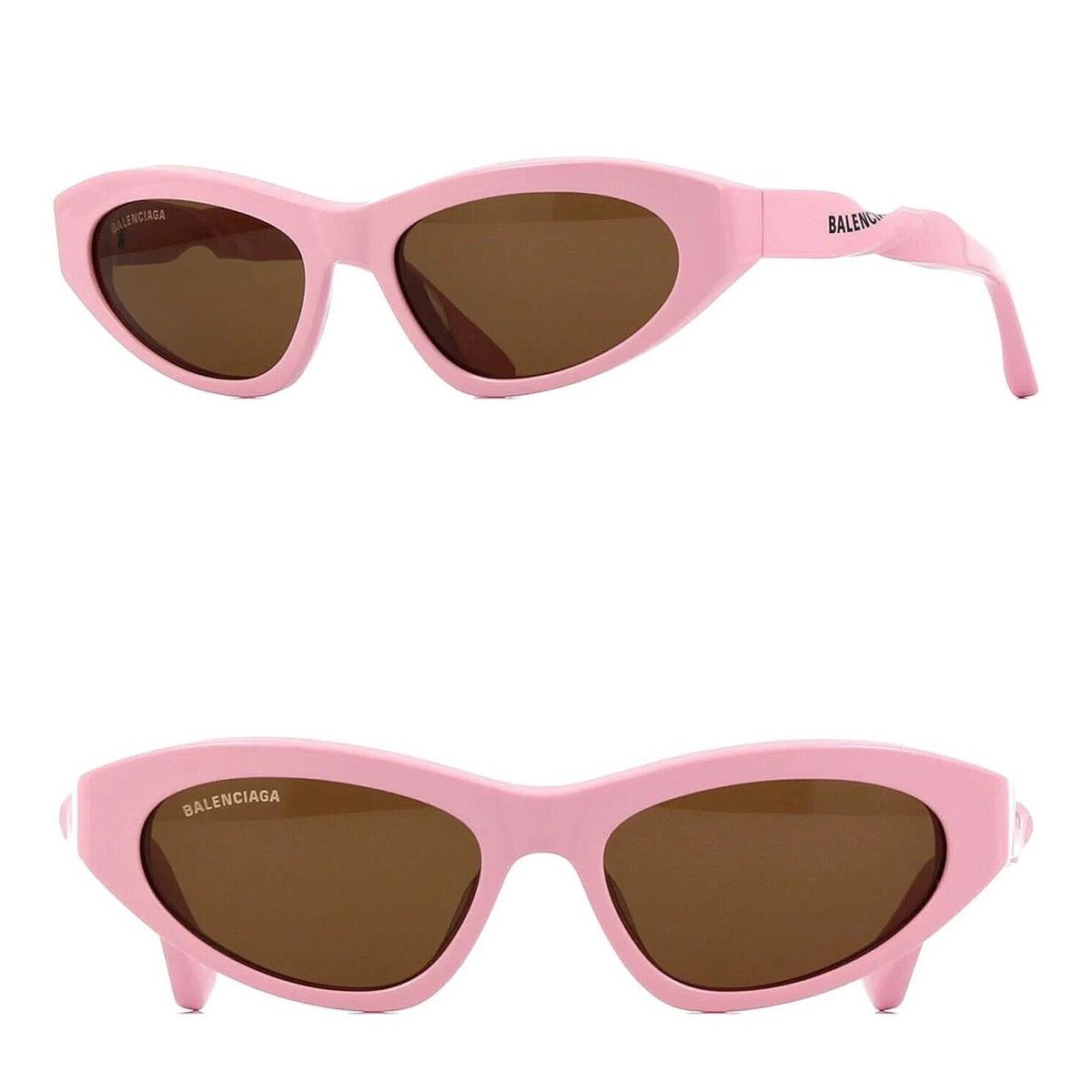 Balenciaga Everyday Twist 0207 Pink Brown 004 Fashion BB Logo Sunglasses BB0207S