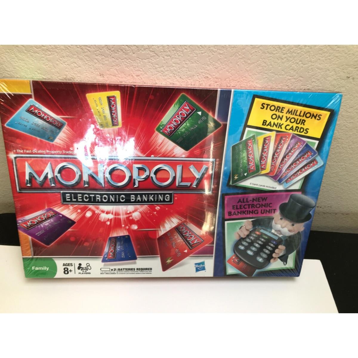 Hasbro Monopoly Electronic Banking Board Game Bank Credit Cards 2011 New/sealed