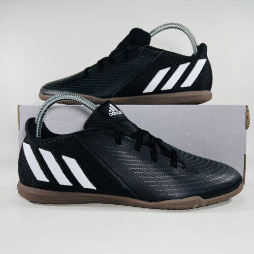 Adidas Predator Edge.4 Indoor Sala Soccer Shoes Men`s Black Athletic Sneakers