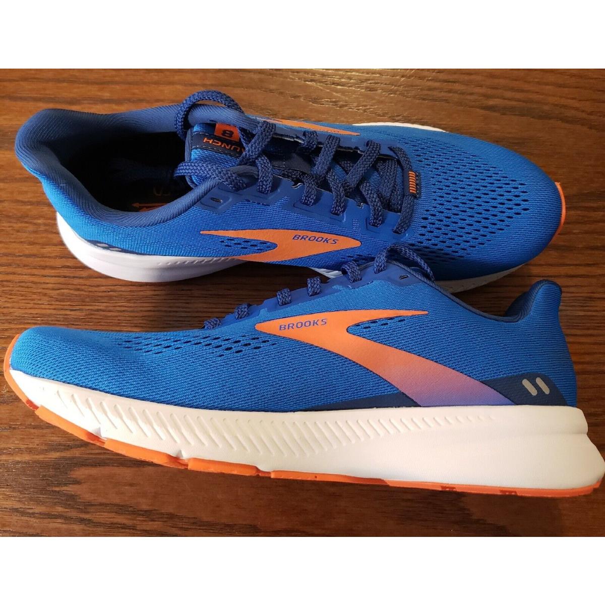 Brooks Men`s Launch 8 Neutral Running Shoe Blue/orange - Size 8