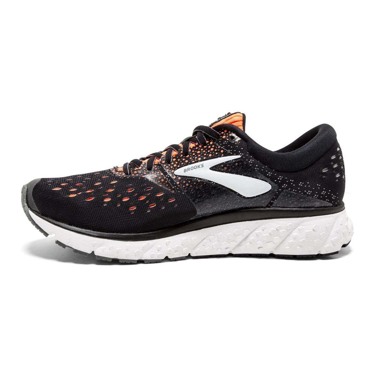 Brooks Mens Glycerin 16 Running Shoe - B Sz_9.5_Black/Orange/Grey - Black/Orange/Grey