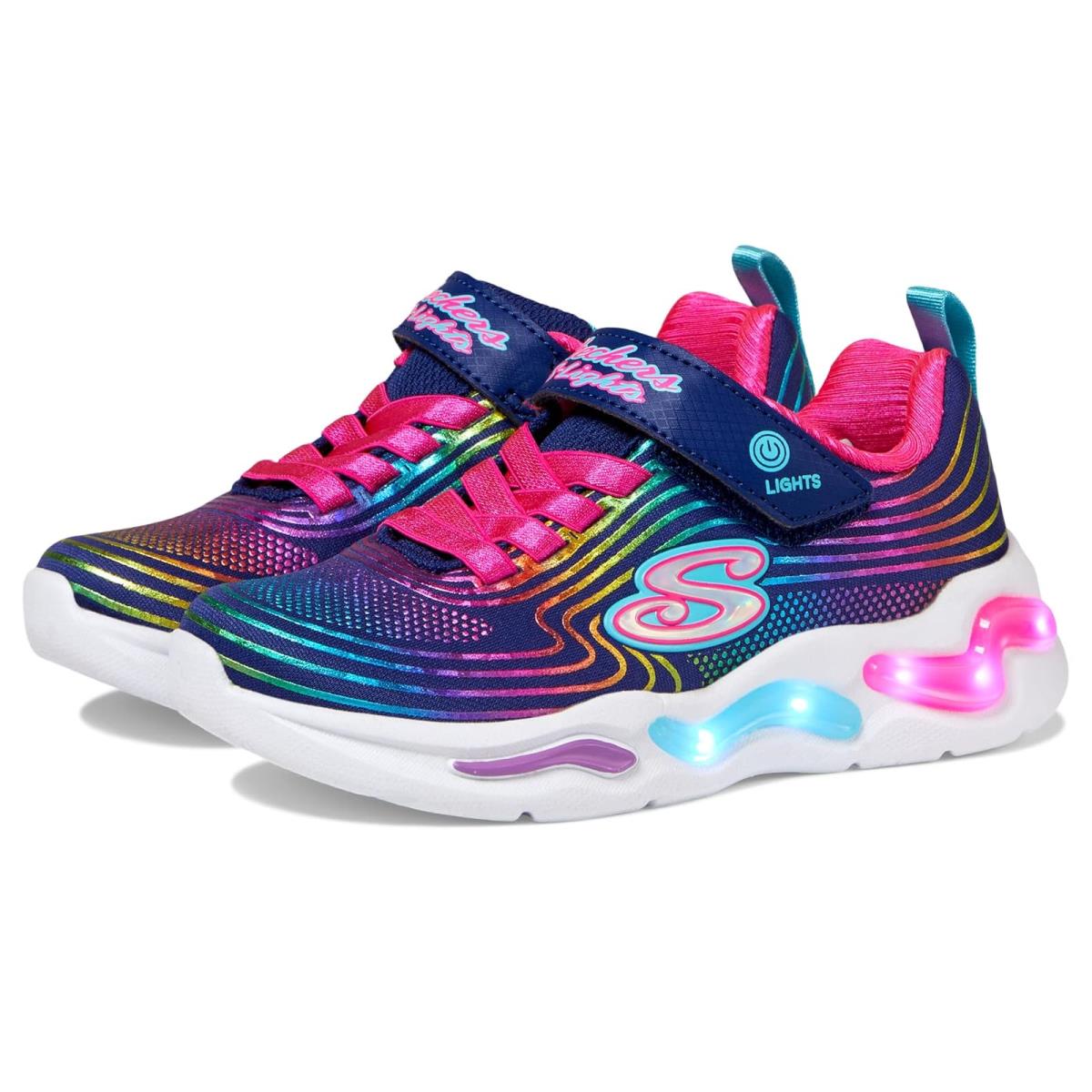 Girl`s Shoes Skechers Kids Wavy Beams 302338L Little Kid/big Kid