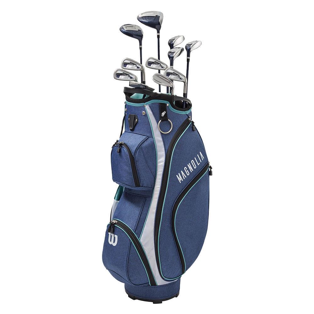 Women`s Wilson Magnolia Package Set w/ Cart Bag - 14pc. RH LD G Navy