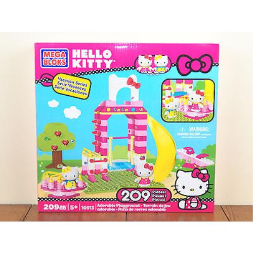 Hello Kitty Mega Bloks 209 Pc Adorable Playground Vacation Playset 10913