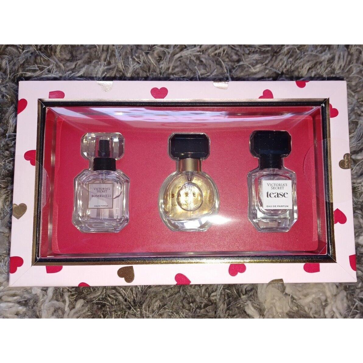 Victoria`s Secret VS Trio Perfume Gift Set Eau DE Perfume 7.5 ml Bare/tease/bombshell