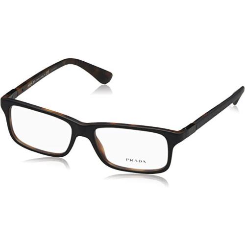 Prada Eyeglasses PR 06SV UBH1O1 Black/mattetortoise- 54-16-140