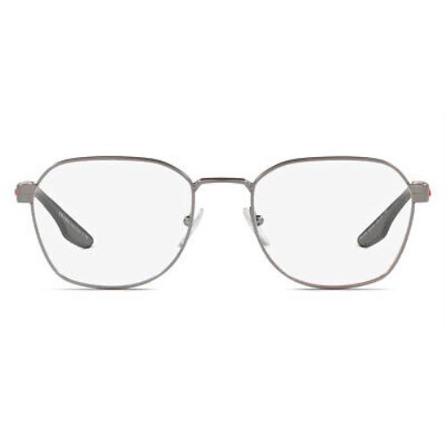 Prada PS 53NV Eyeglasses Men Silver Geometric 53mm