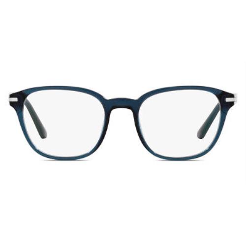 Prada PR 12WV Eyeglasses RX Men Blue Oval 51mm