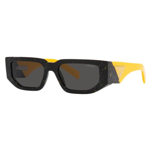 Prada Men`s PR-09ZSF-19D5S0 Fashion 55mm Black Yellow Marble Sunglasses