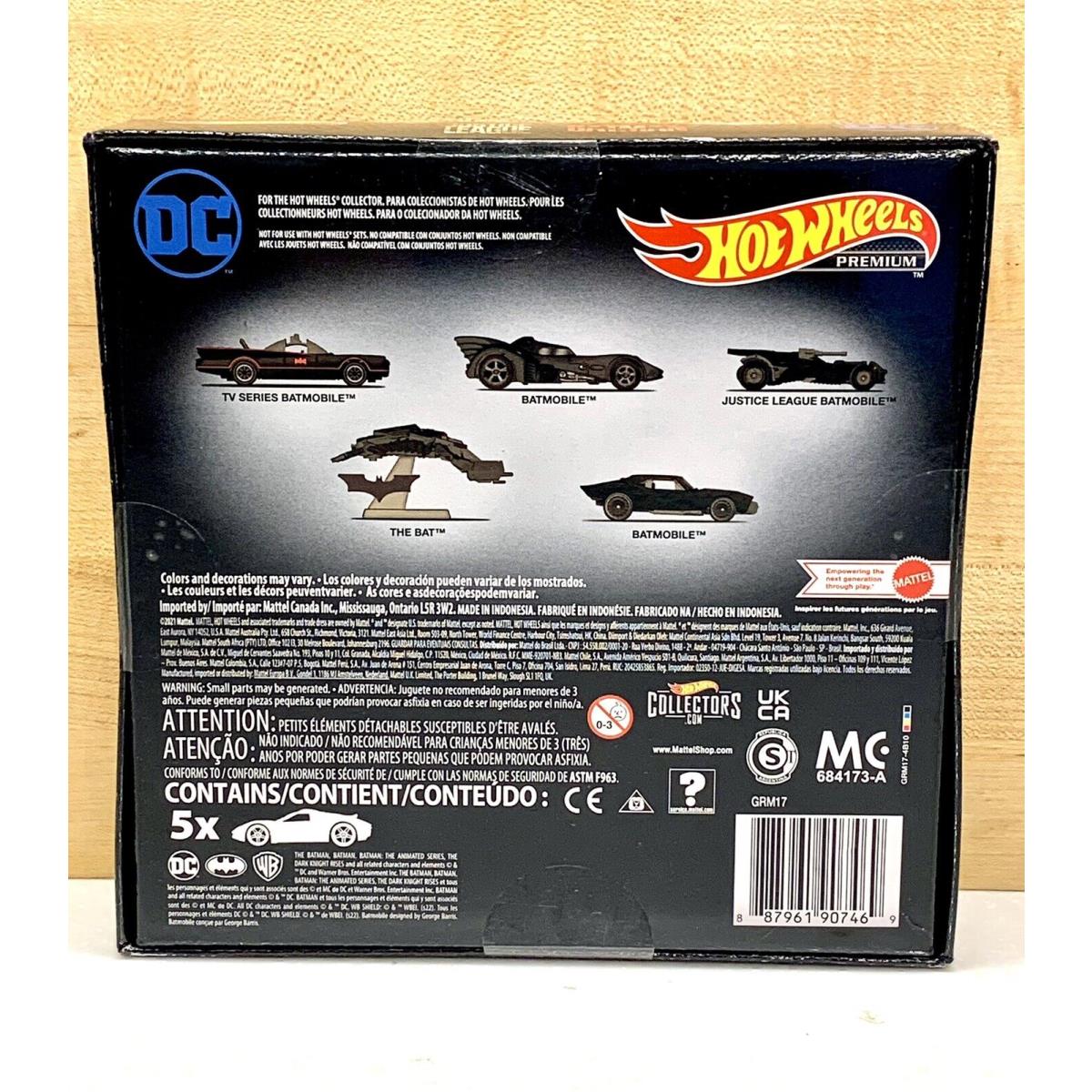 Hot Wheels Premium DC Comics Batman Exclusive 5 Pack Bundle