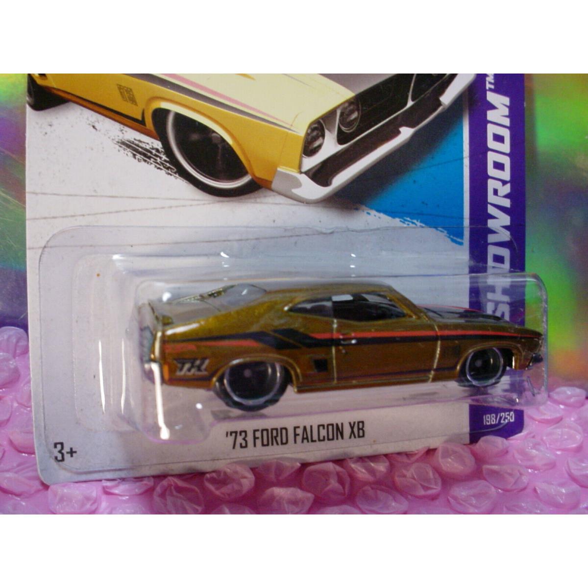 2013 Hot Wheels Super Treasure Hunt `73 Ford Falcon xB Gold Real Riders Protecto