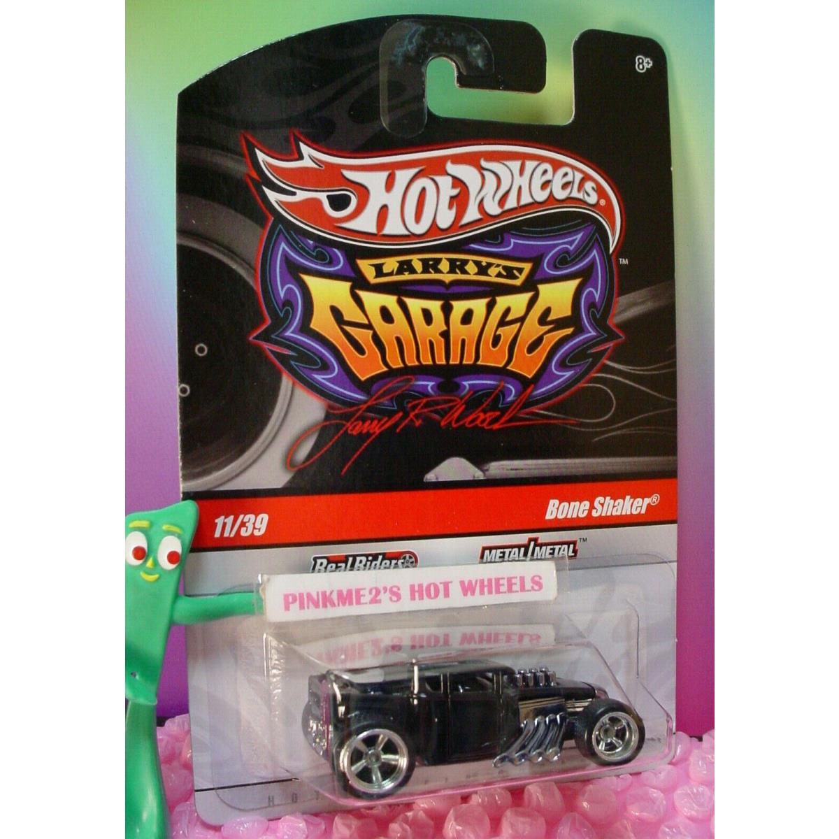 Larrys Garage Bone Shaker Super Chase Walmart All Black Real Riders Hot Wheels