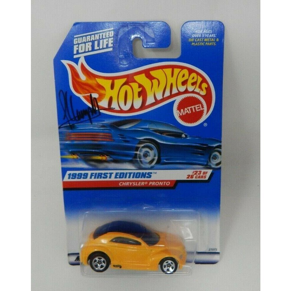 Hot Wheels 1999 First Editions Chrysler Pronto Signed by Greg Padginton