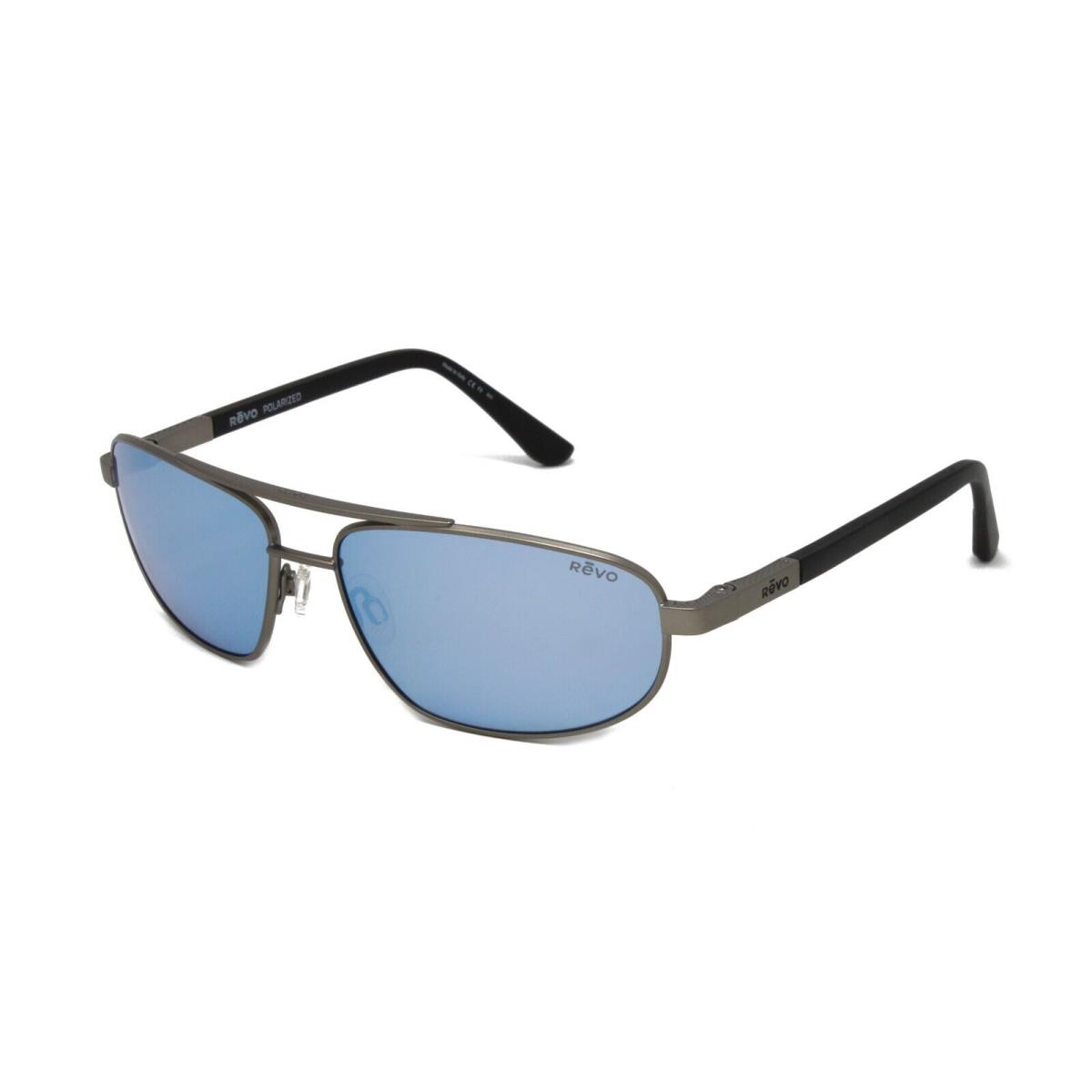 Revo Sunglasses Nash RE1013 00BL Gunmetal Blue Water Polarized Lens 40mm - Frame: Gray, Lens: Blue