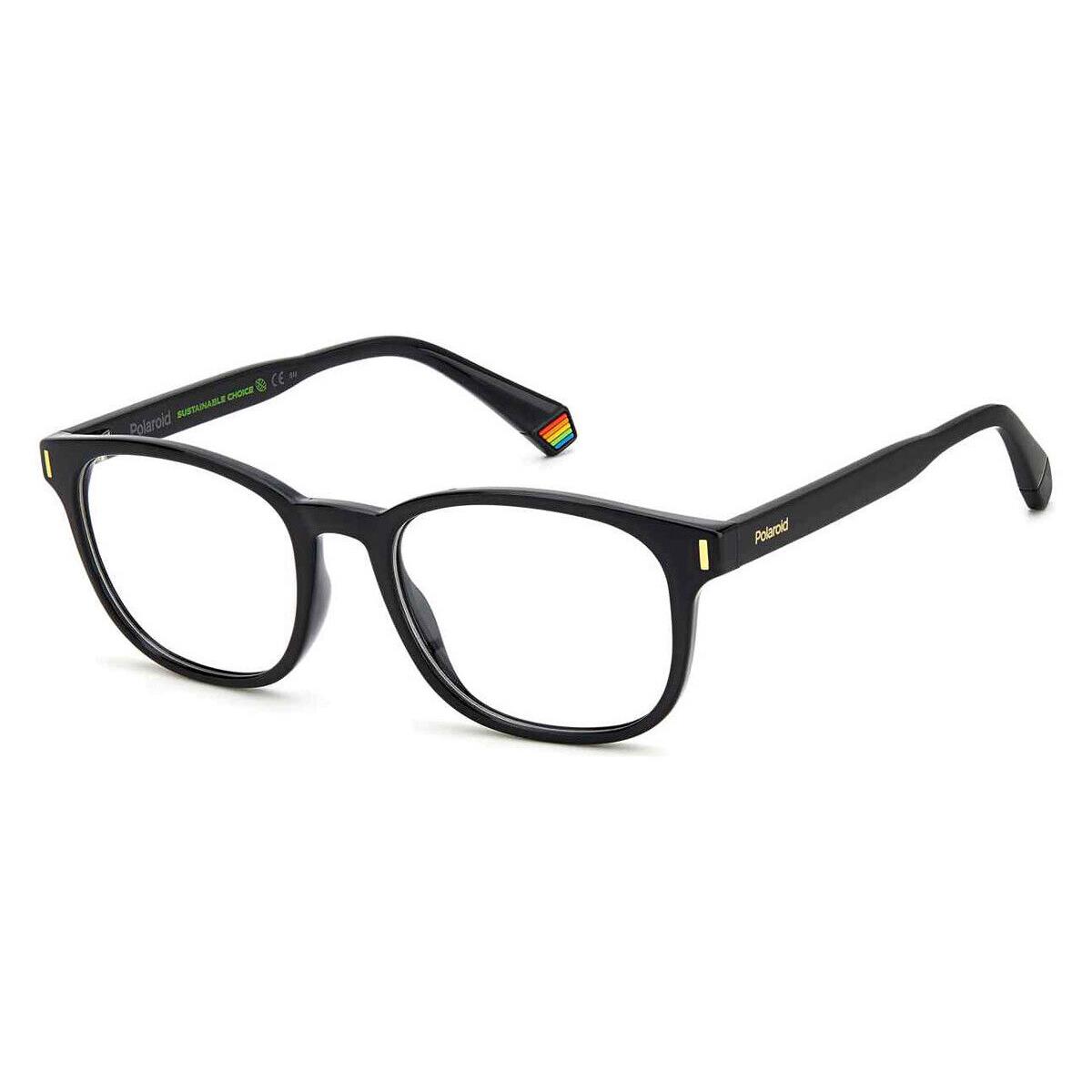 Polaroid D453 Eyeglasses RX Men Black Square 52mm