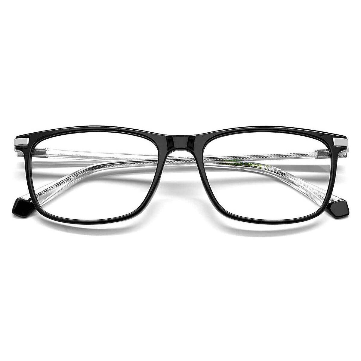 Polaroid Pld D458/G Eyeglasses RX Men Black Rectangle 54mm - Frame: Black, Lens: Demo