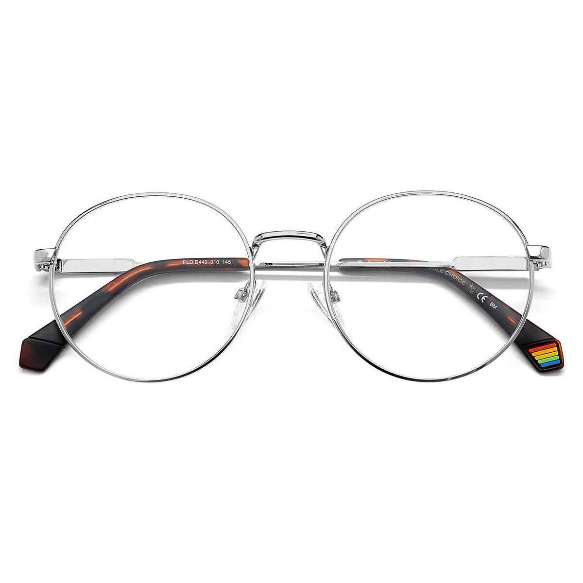 Polaroid Pld D449 Eyeglasses RX Unisex Palladium Oval 51mm - Frame: Palladium, Lens: Demo