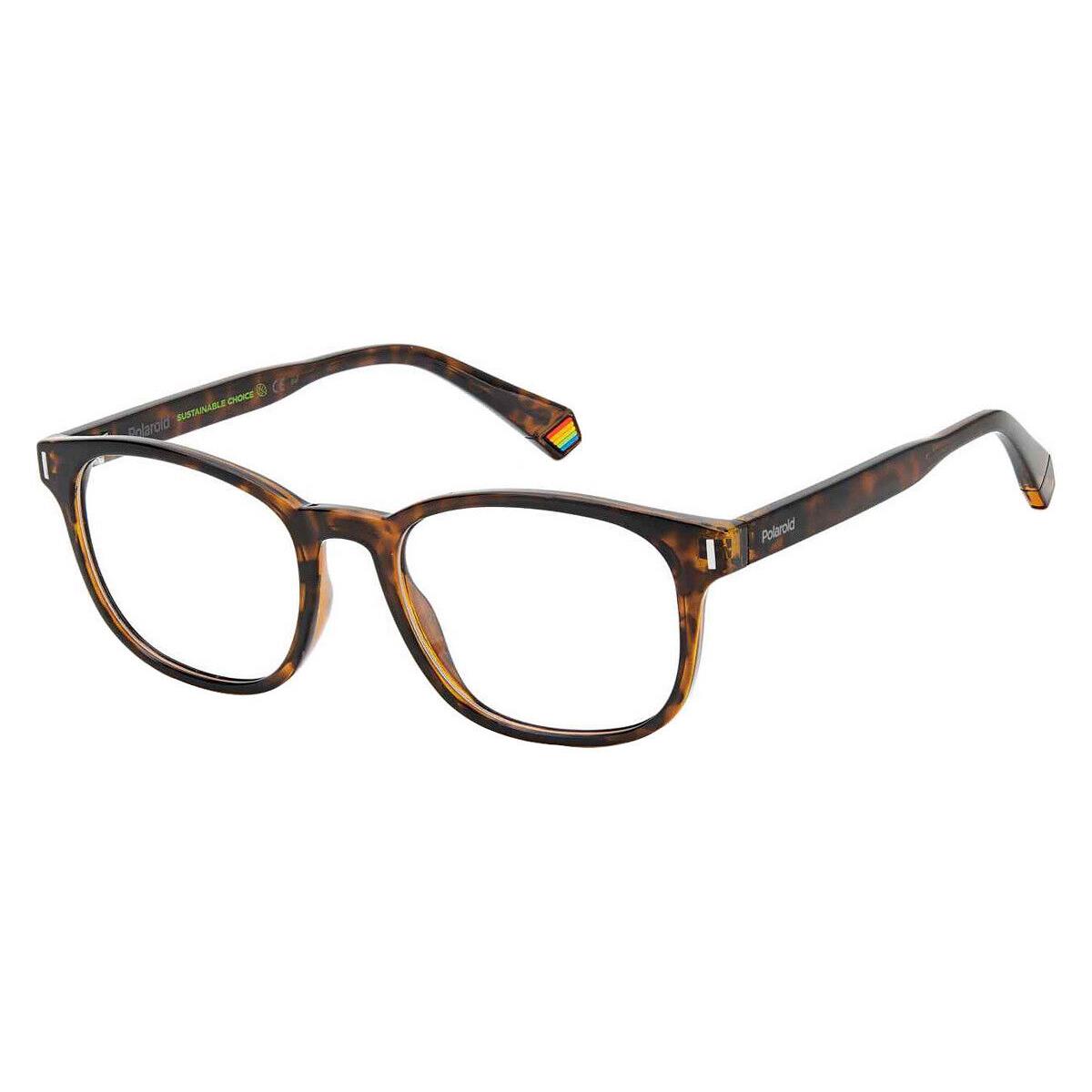 Polaroid D453 Eyeglasses RX Men Havana Square 52mm