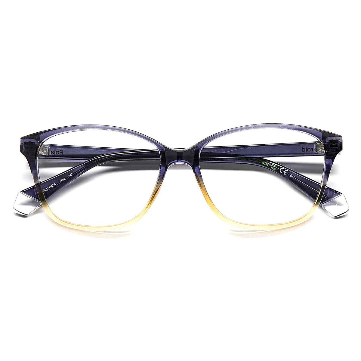 Polaroid Pld D466 Eyeglasses Women Blue Beige Rectangle 55mm