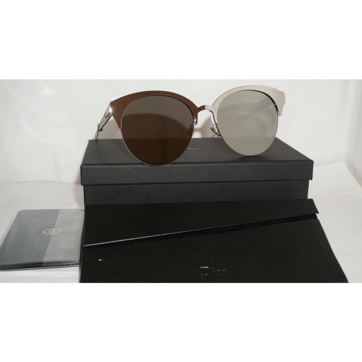 Christian Dior Sunglasses Diormaclub 2BW Silver Matte Blue 55 18 150