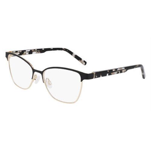 Dkny DK3007 Eyeglasses Women Black/gold Cat Eye 52mm