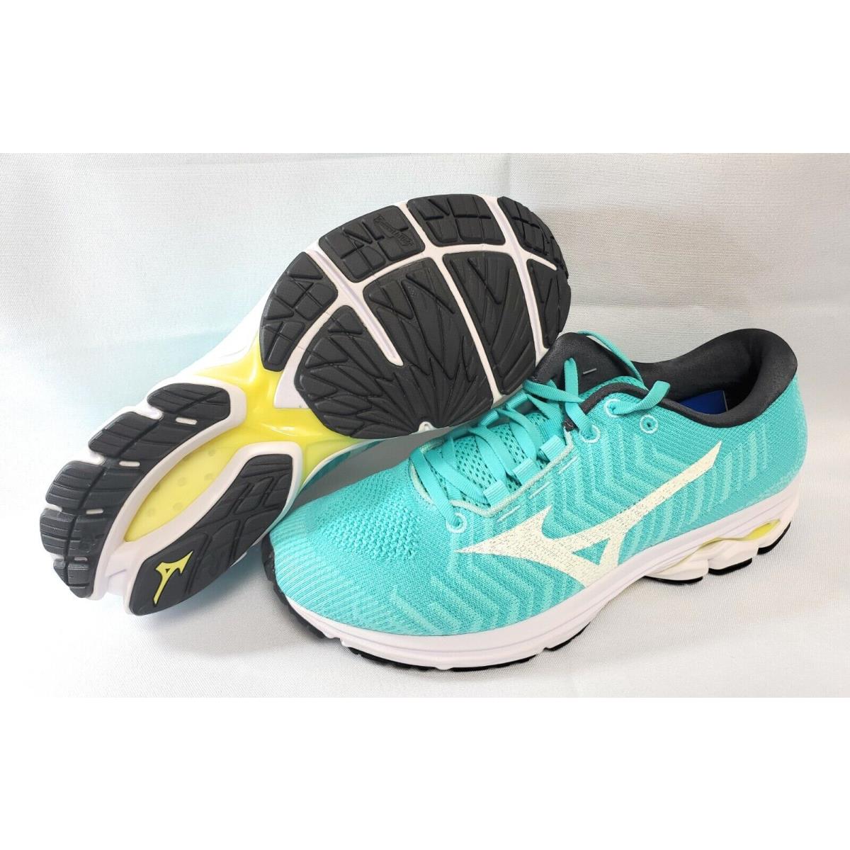 Womens Mizuno Wave Rider Waveknit 3 Turquoise Athletic Running Sneakers Shoes