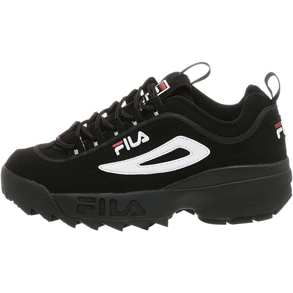 Man Fila Disruptor II Strada Fashion Sneakers FW01653-018 Black/white - Black/White