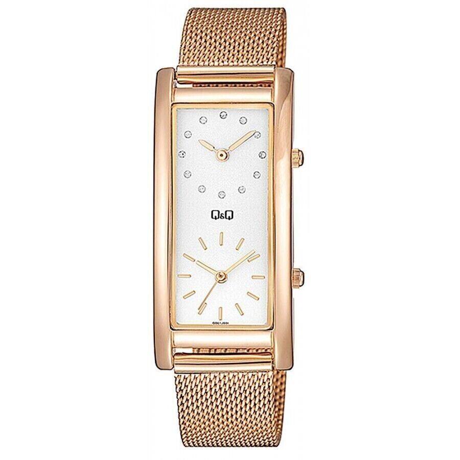 Citizen Q Q Women`s Rose Gold Dual-two Time Zone Watch Crystals QB61J001Y