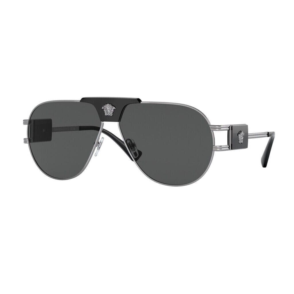 Versace Women Sunglasses VE2252 100187 Gunmetal w/ Dark Grey Lens 63 mm