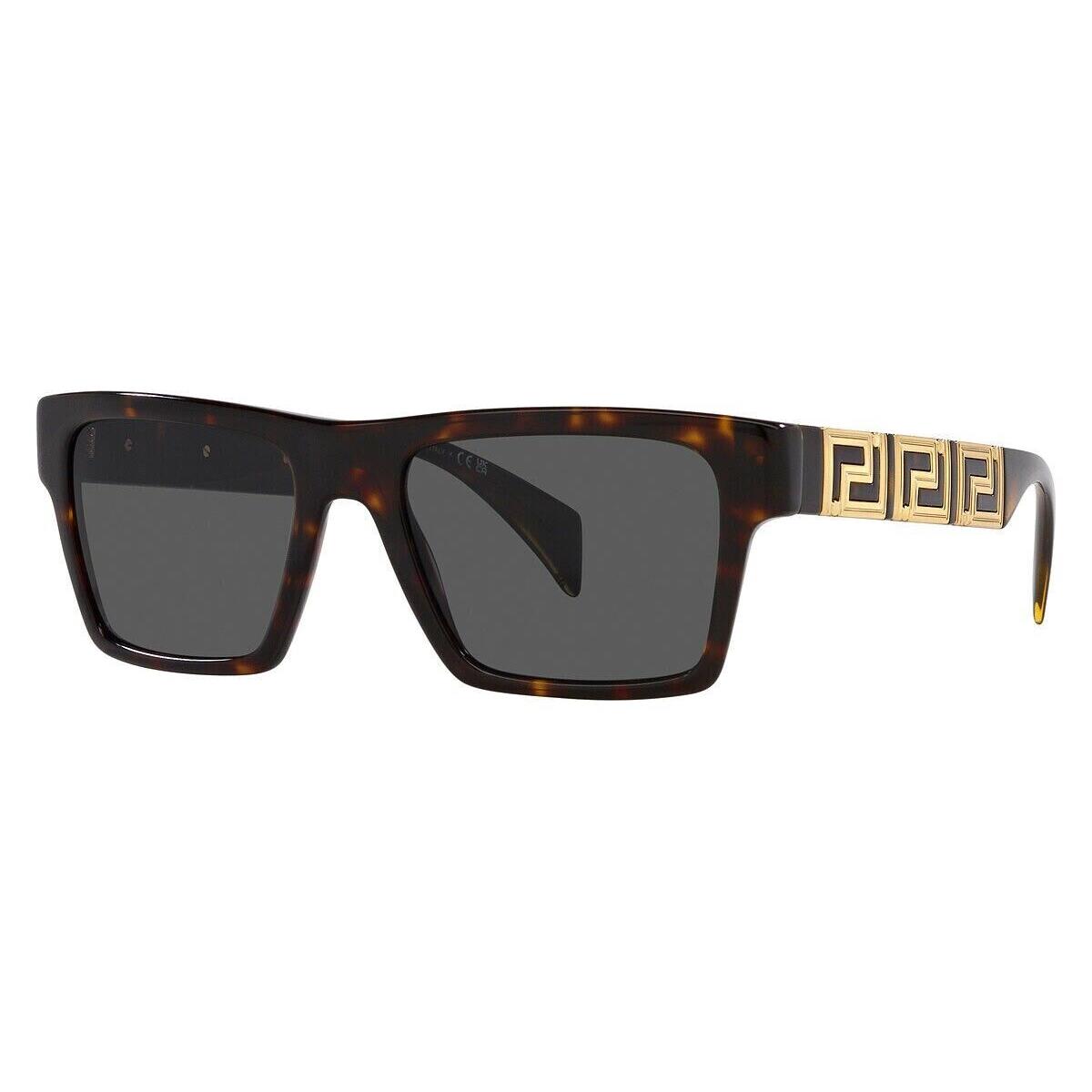 Versace Men`s VE4445F-108-87-54 Fashion 54mm Havana Sunglasses