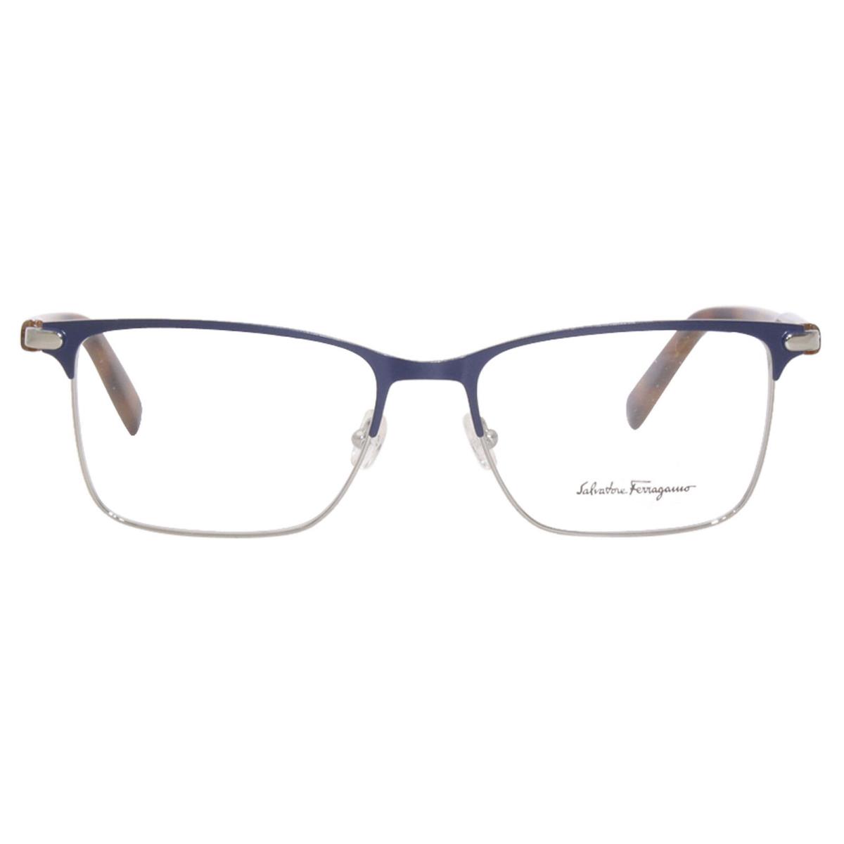 Salvatore Ferragamo SF2179 021 Eyeglasses Shiny Ruthenium/blue Optical Frame