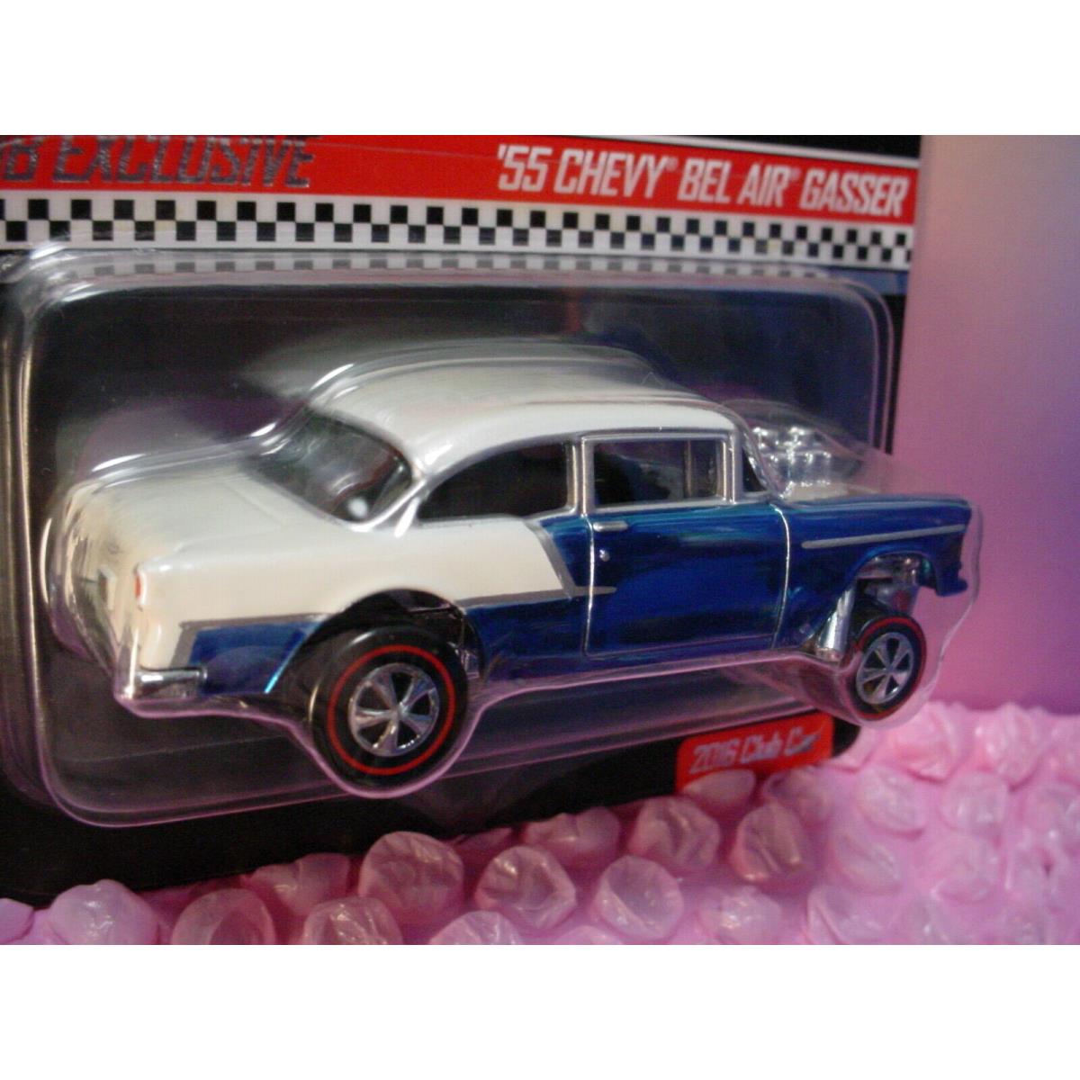 Hot Wheels Rlc Club Exclusive `55 Chevy Bel Air Gasser Blue W/button