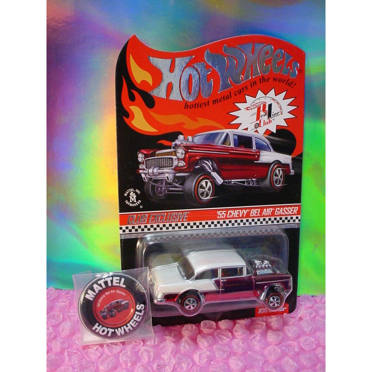 Hot Wheels Rlc Club Exclusive `55 Chevy Bel Air Gasser Red Line Button Only 4650