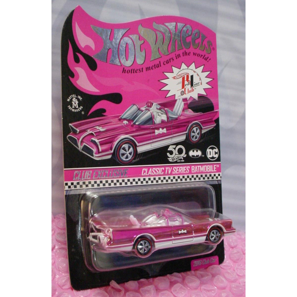 Hot Wheels Rlc Party Club Classic TV Series `66 Batmobile Pink Batman