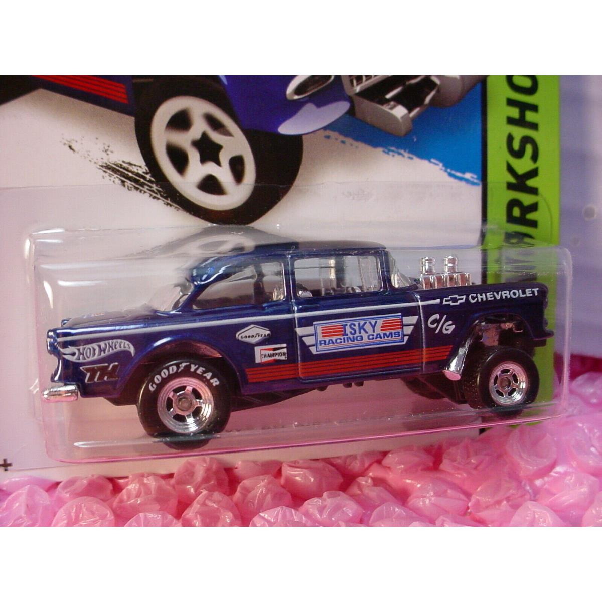 Vhtf 2014 Hot Wheels Super Treasure Hunt `55 Chevy Bel Air Gasser Blue Protecto