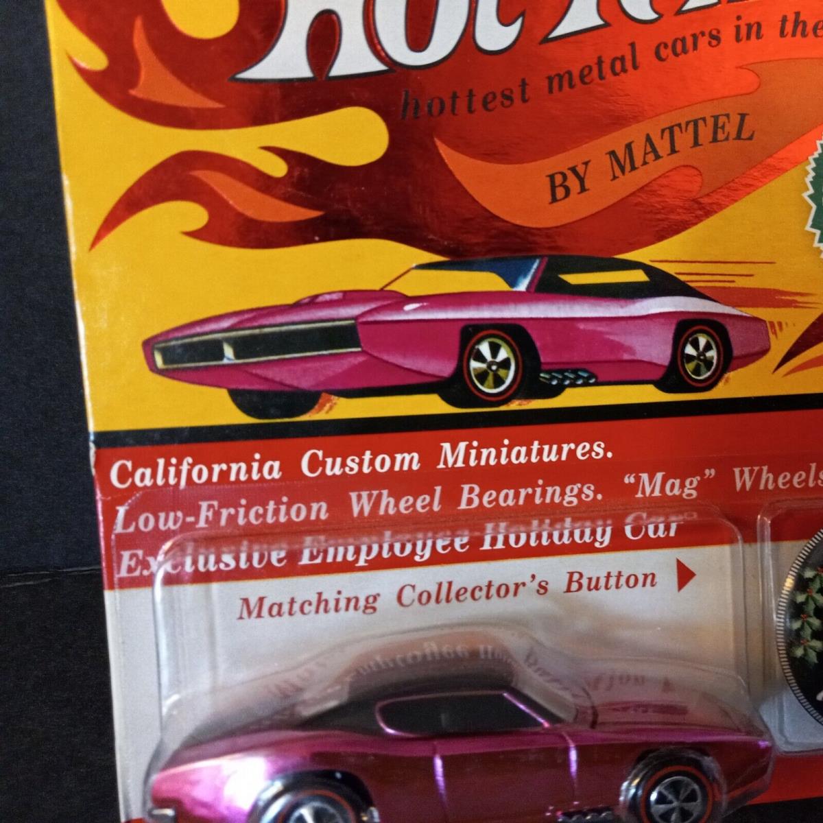 Hot Wheels 2008 Holiday Employee Car Custom Otto Hot Pink w/ Black Roof