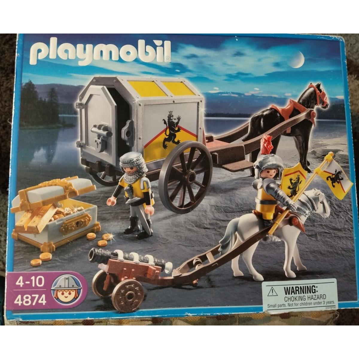 Playmobil Lion Knights` Treasure Transport The King`s 4874 Rare Toy
