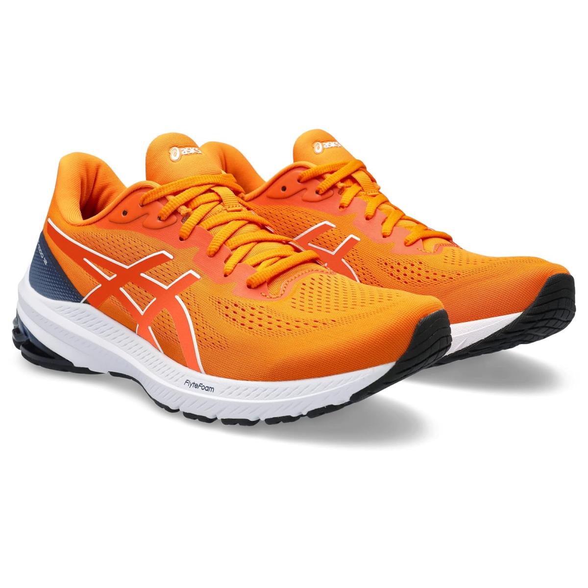 Man`s Sneakers Athletic Shoes Asics GT-1000 12 Bright Orange/White