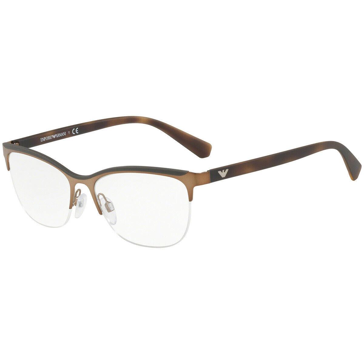 Emporio Armani Eyeglasses EA 1068 3201 Matte Bronze W/ Demo Lens 53 MM