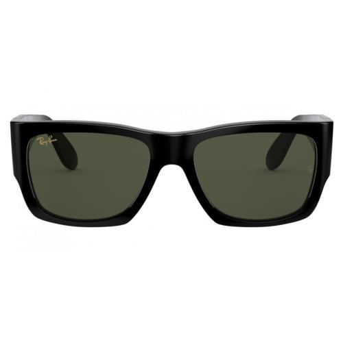 Ray-ban Nomad Green Lens Black Frame Unisex Sunglasses RB2187 901/31 54