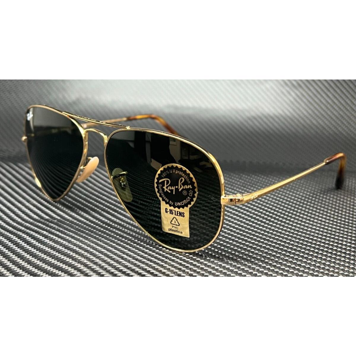 Ray Ban RB3689 914731 Gold Aviator 62 mm Unisex Sunglasses