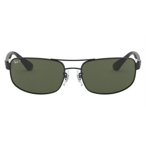 Ray-ban 0RB3445 Sunglasses Men Black Rectangle 61mm - Frame: Black, Lens: Dark Green, Model: Black