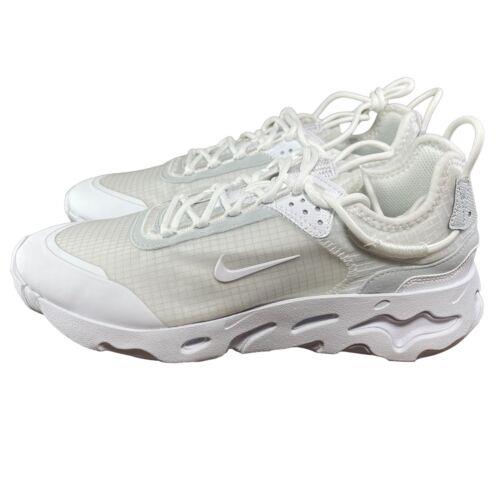 Nike React Live CV1772-101 Men`s White/pure Platinum Running Shoes Size 8 - White/Pure Platinum