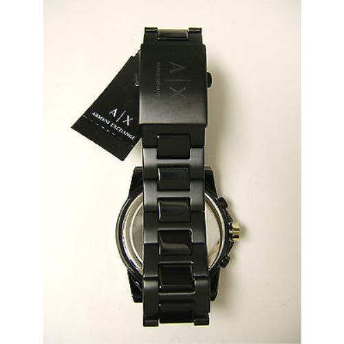 M Armani Exchange Banks Black Ion Plated Chronograph Watch AX2094 